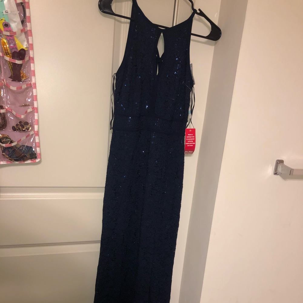 Navy blue sparkle gown